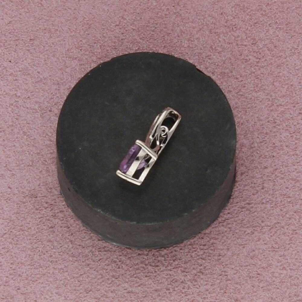 sterling silver morganite heart pendant - Picture 3 of 3